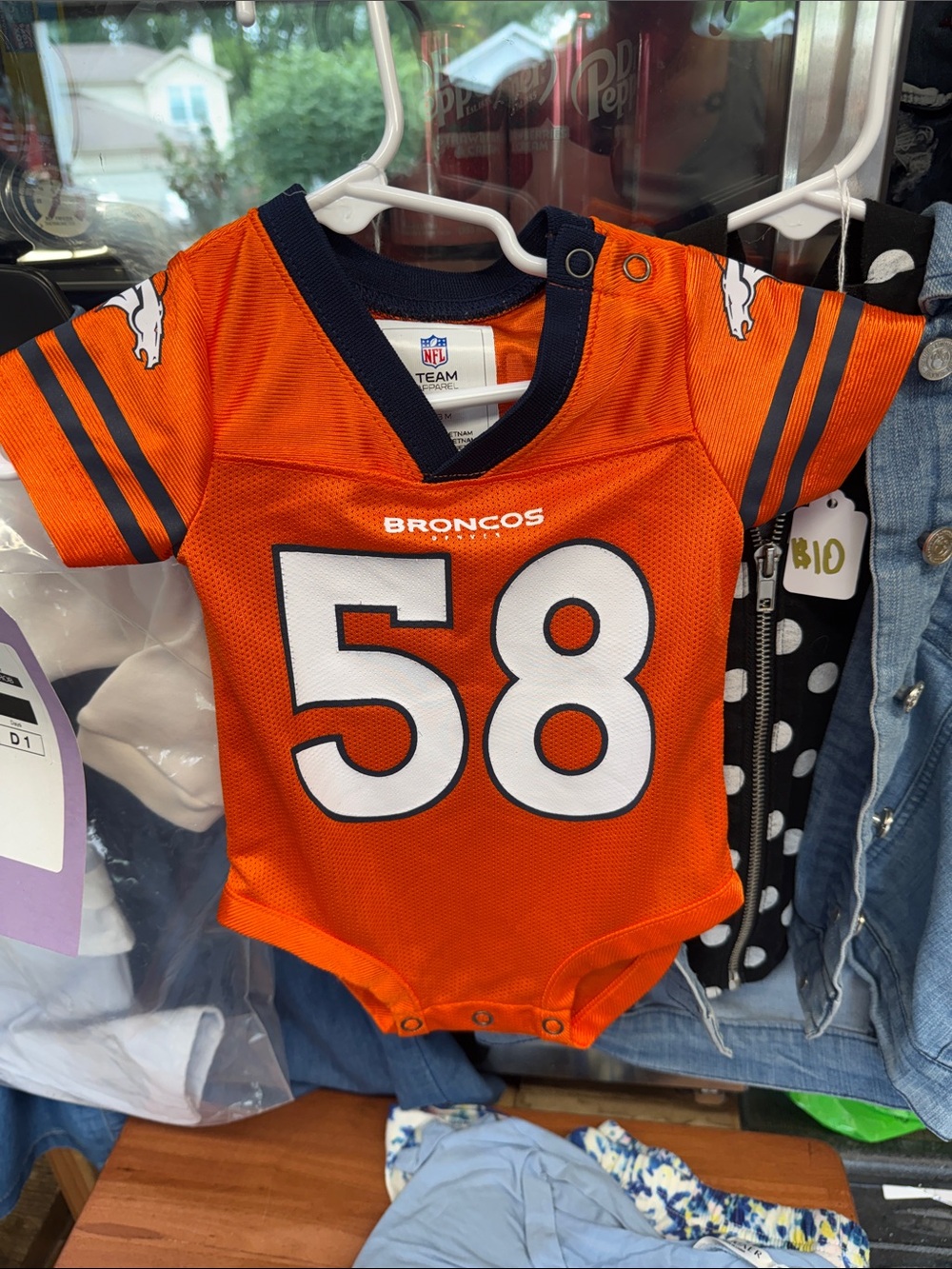 Denver Broncos Infant Jersey Bodysuit - Orange #58